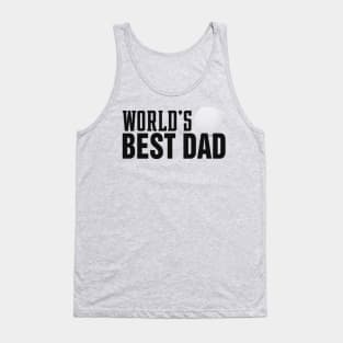 Simple World's Best Dad Typography with Golf Ball Tank Top